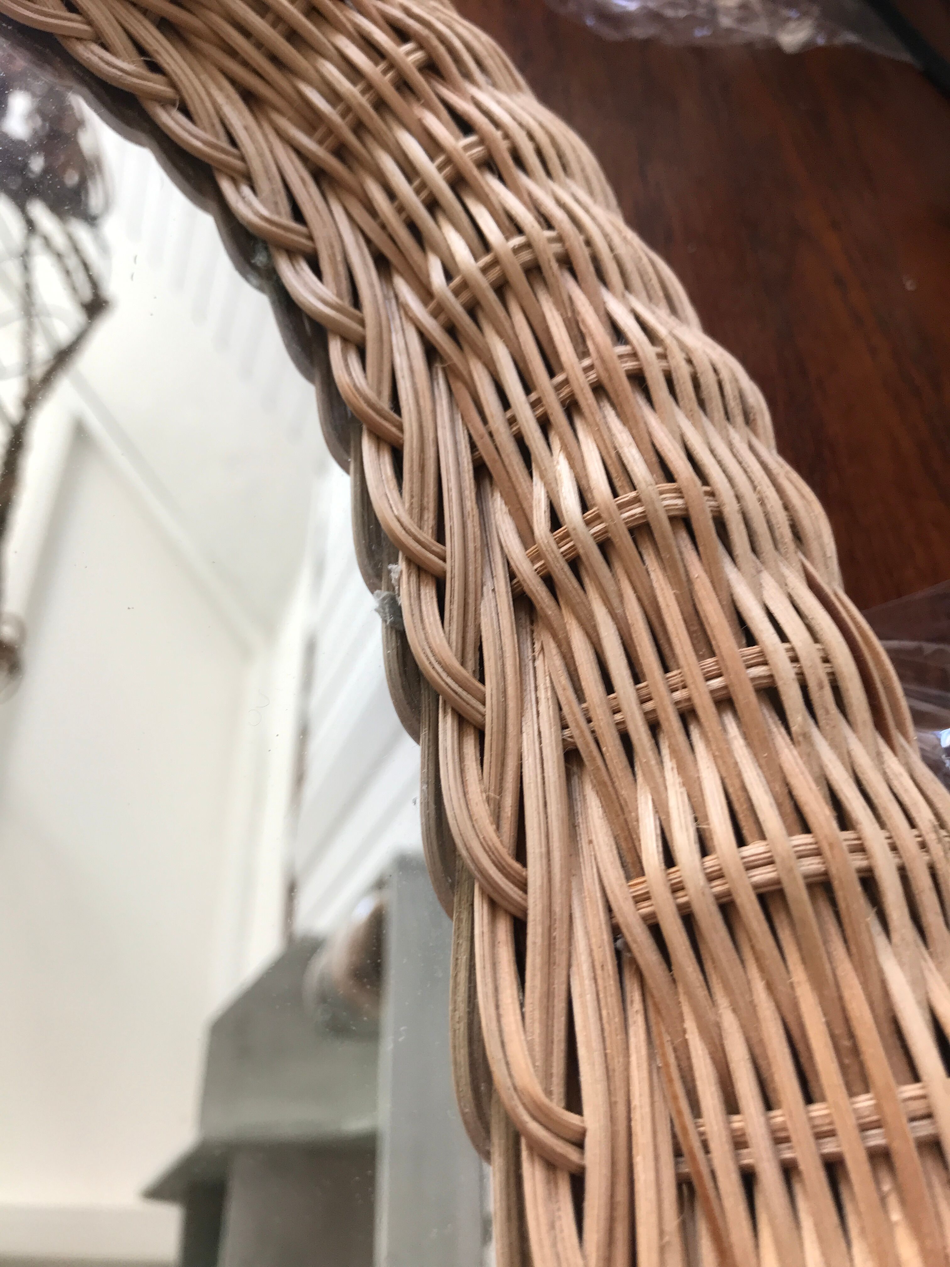 Rattan mirror