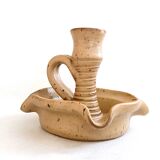 Large handmade Vallauris France ceramic ashtray candle holder