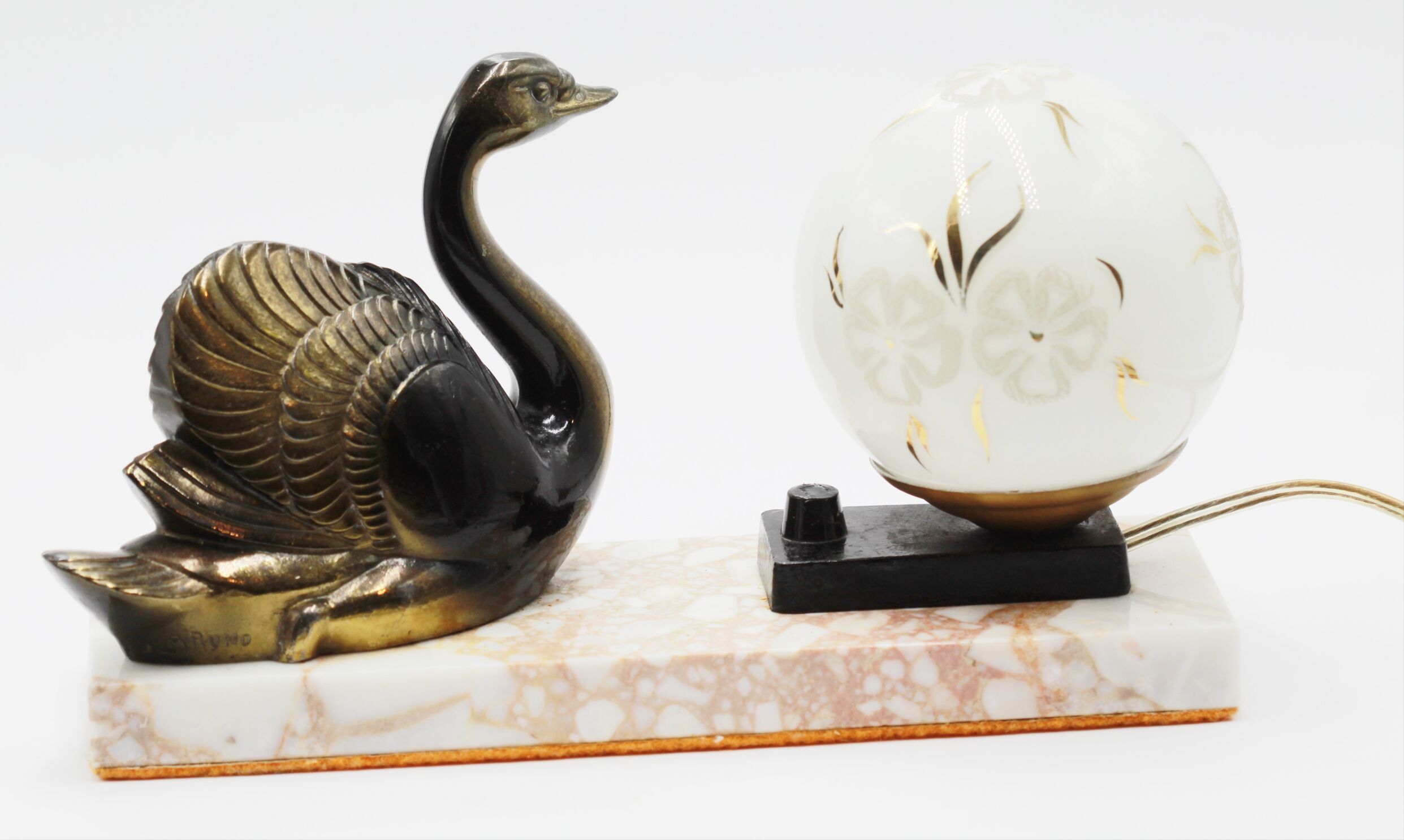 Lampe art deco cygne