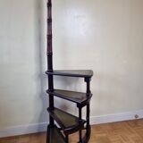 Victorian-style mahogany style library staircase circa 1900