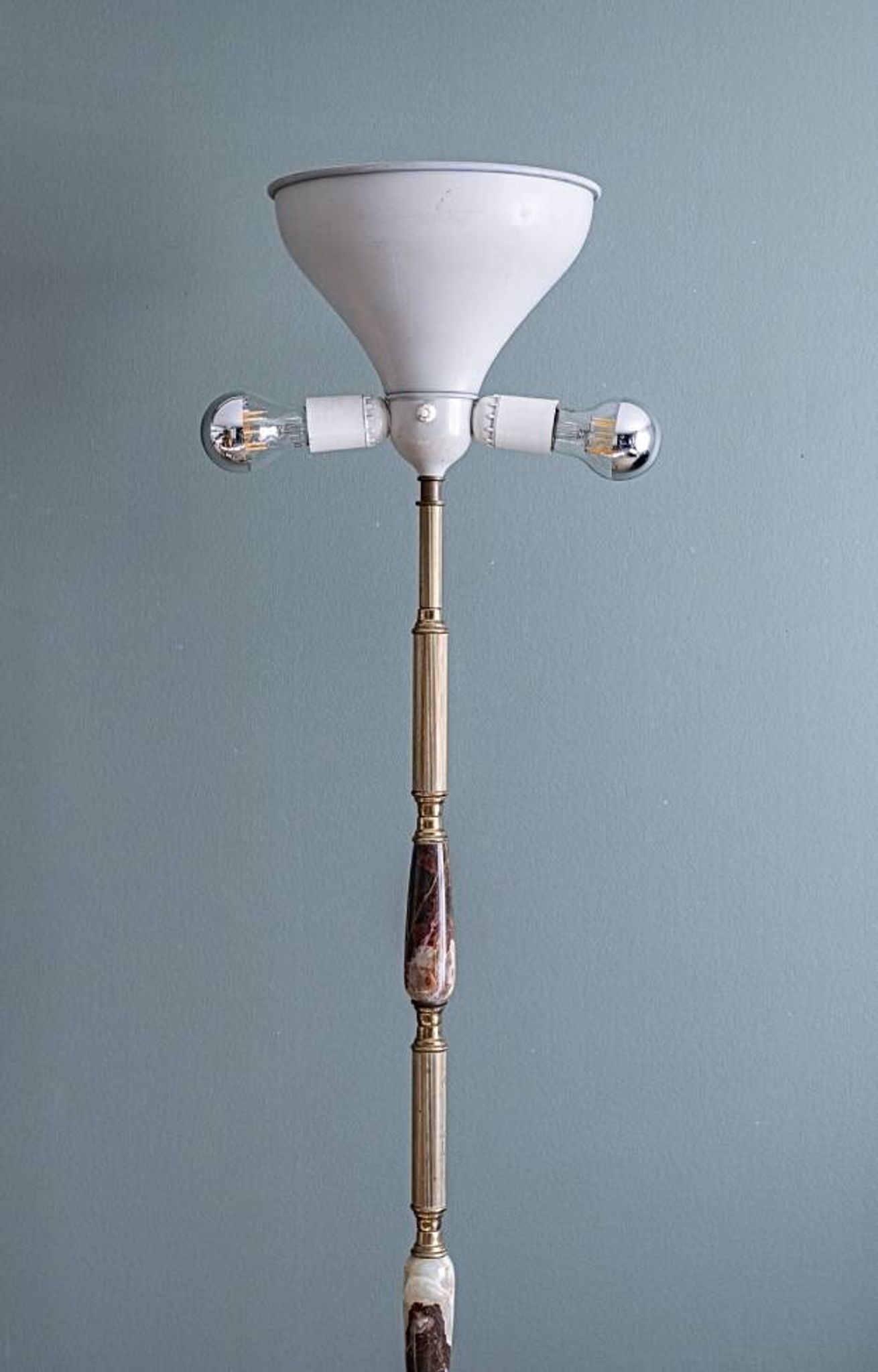 Italian onyx and brass floor lamp