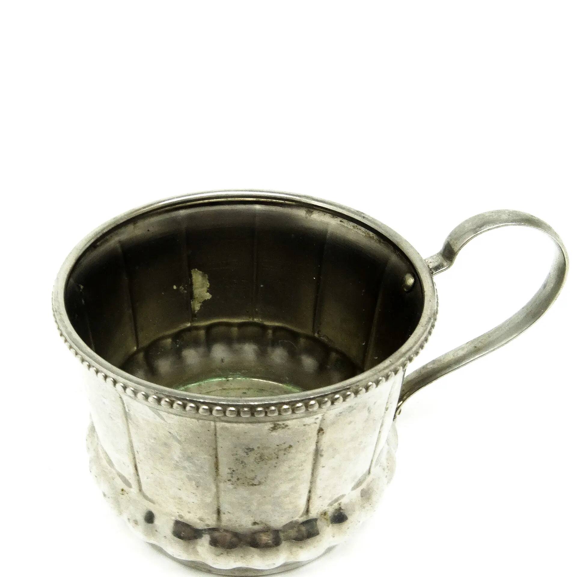 Glass holder, Art Deco, silver-plated brass, Germany, 1930s
