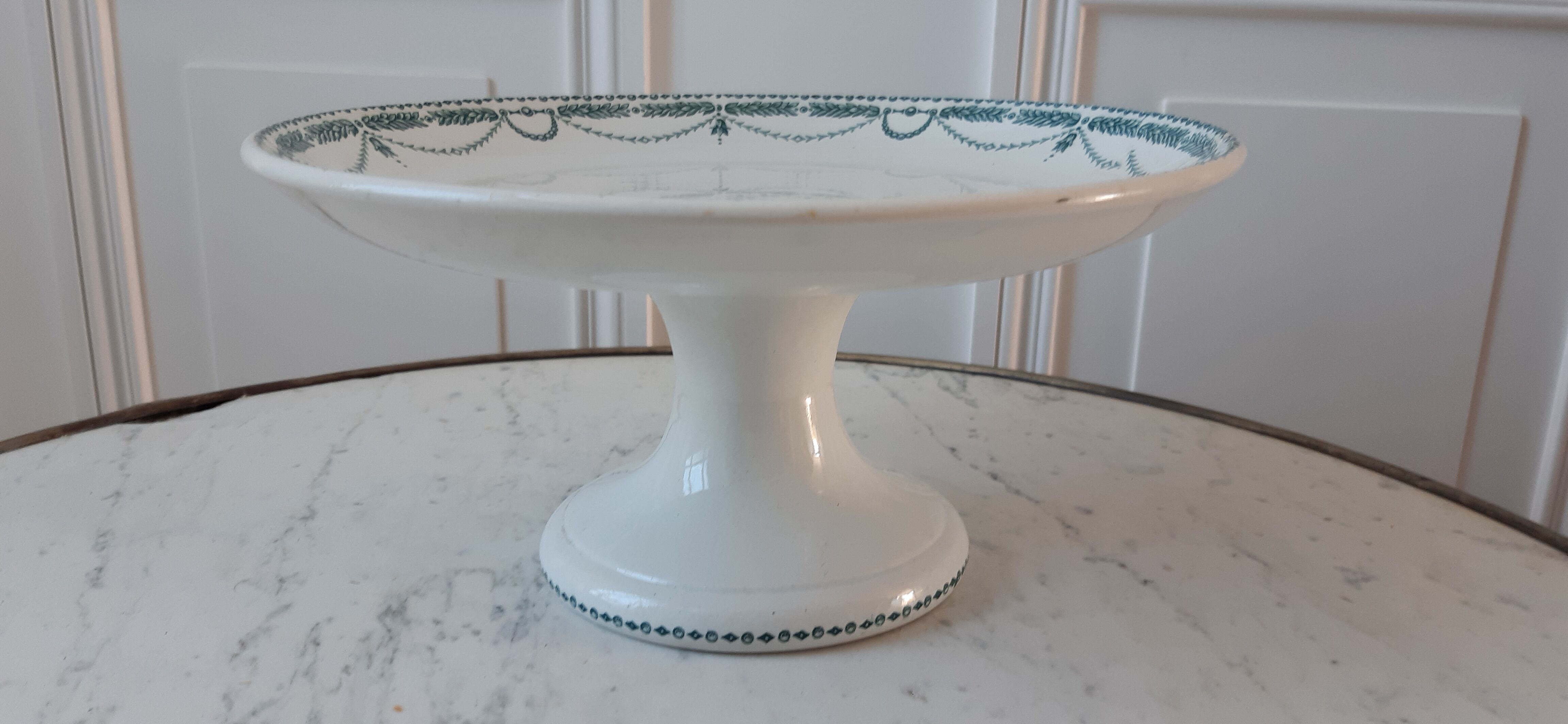 Compotier haut Terre de Fer Saint Amand model "René" late nineteenth