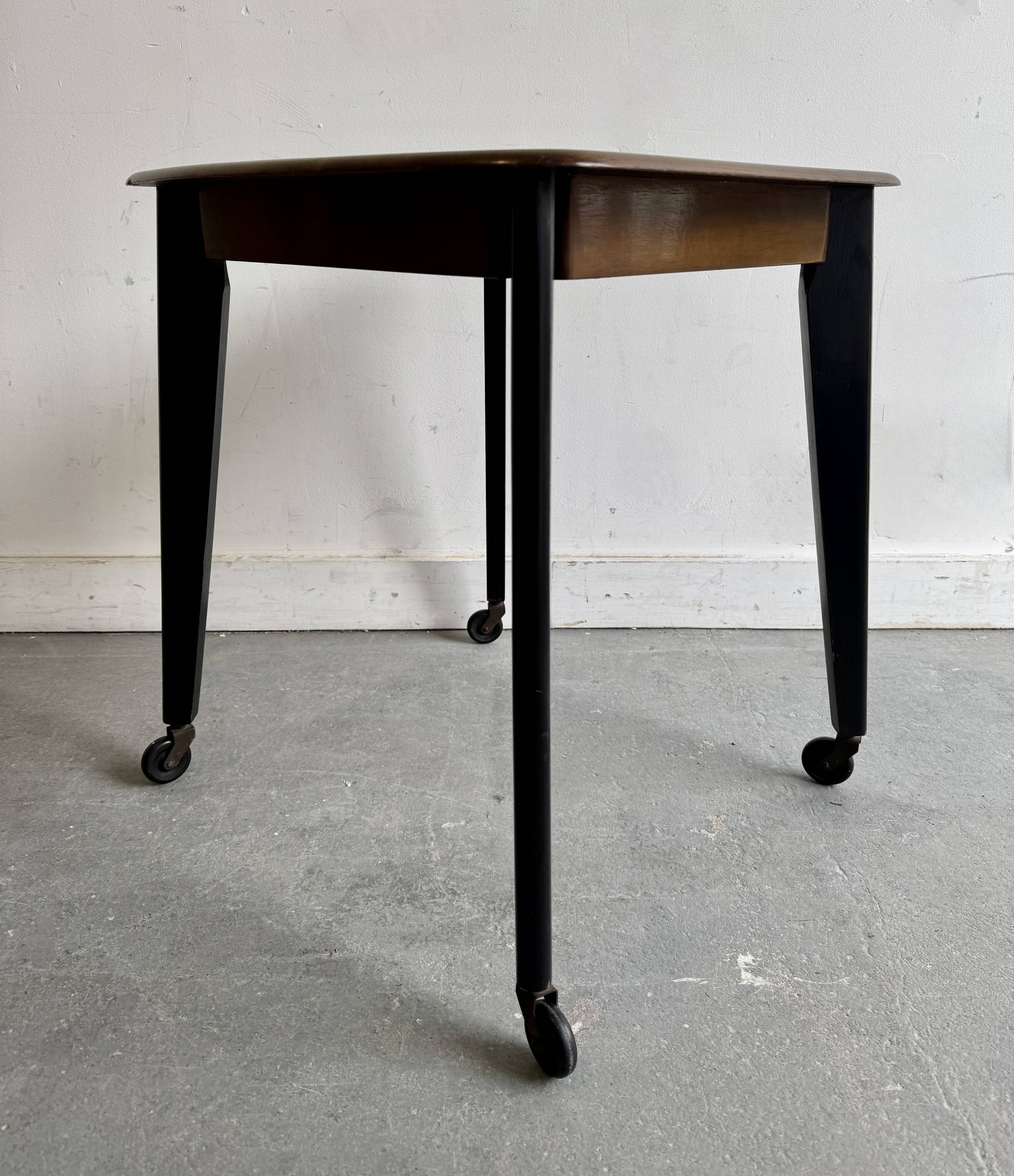 Vintage Side Table on Castor Wheels