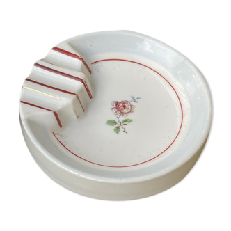 Old rose-decorated ashtray
