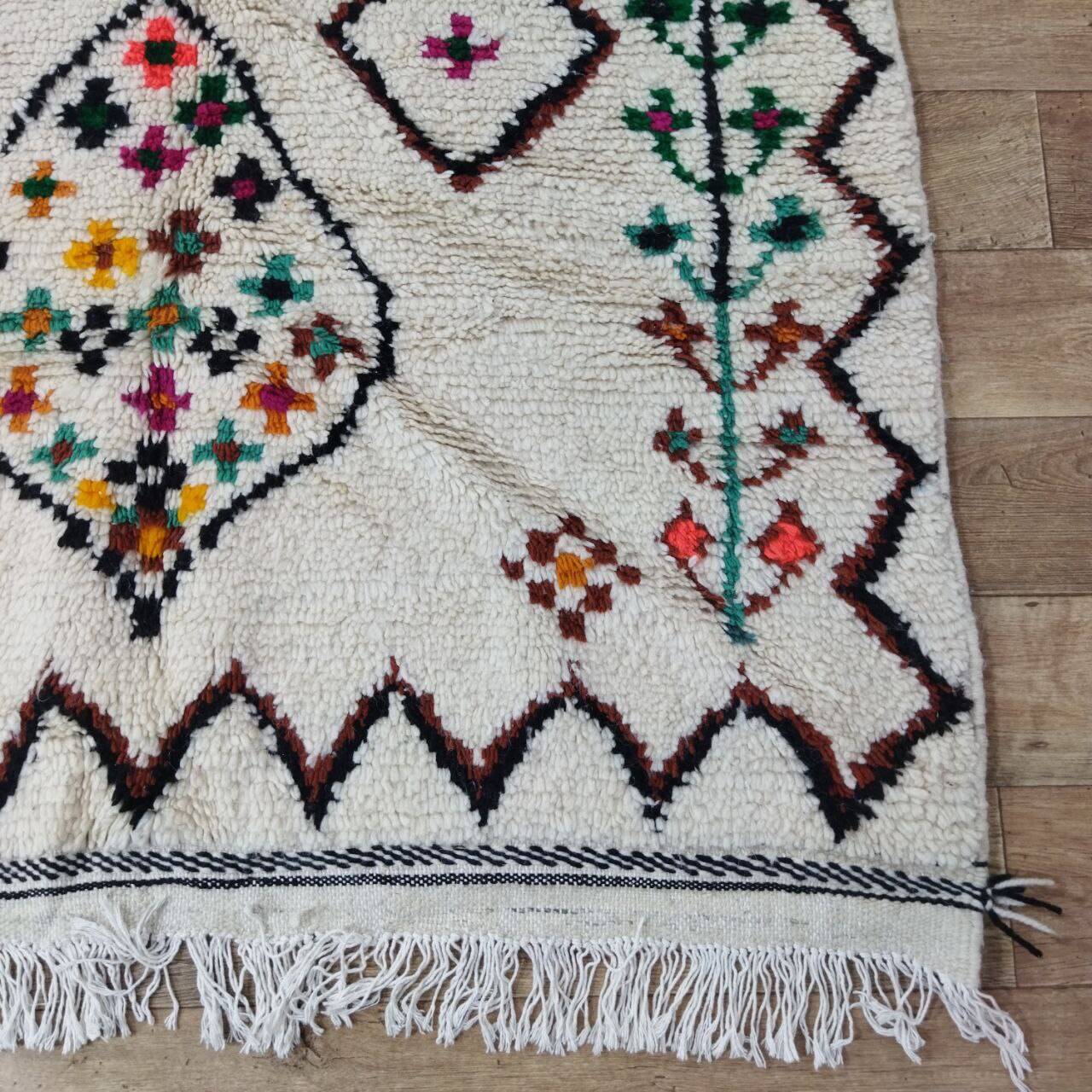 Handmade wool Berber rug 240x146 cm