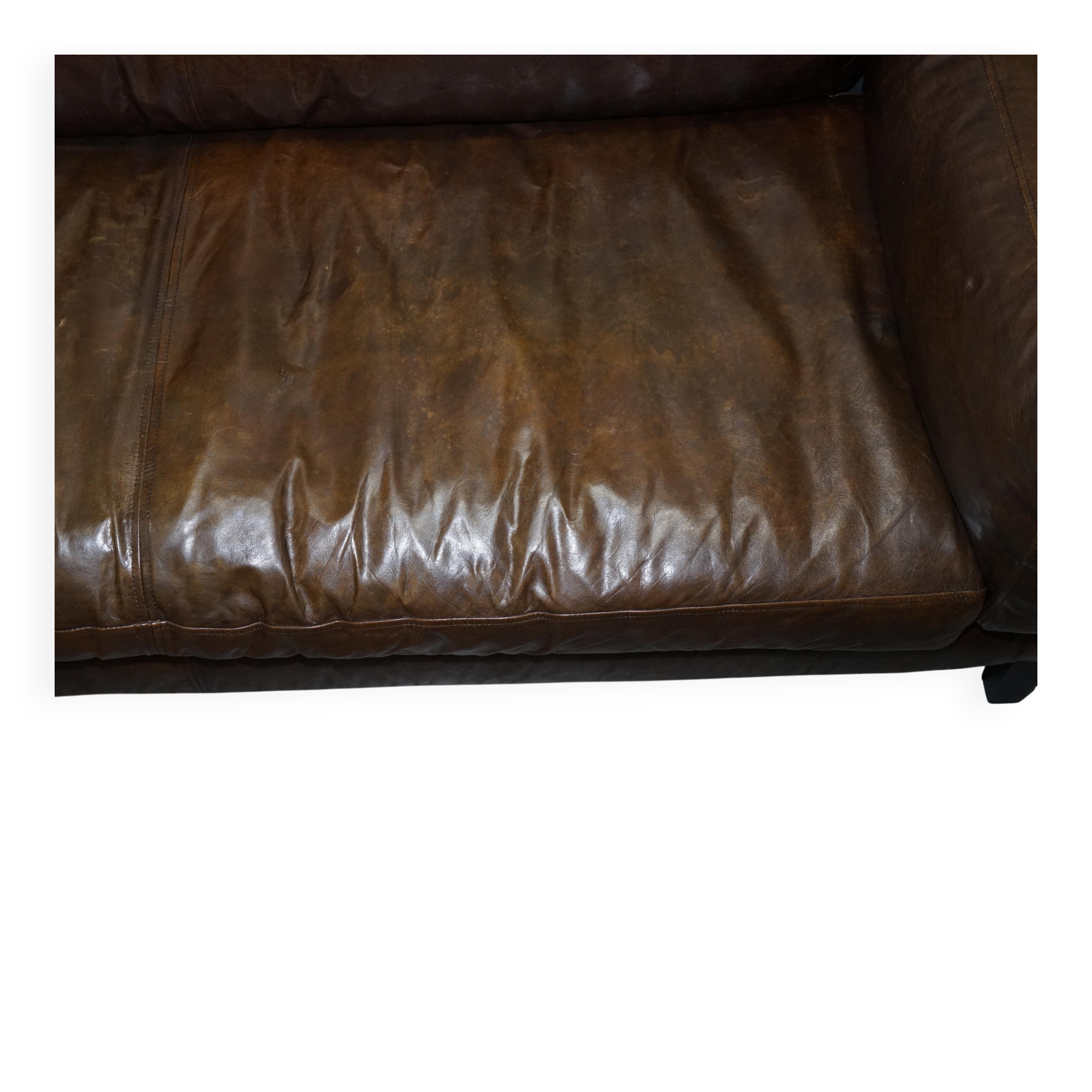Contemporary leather sofa