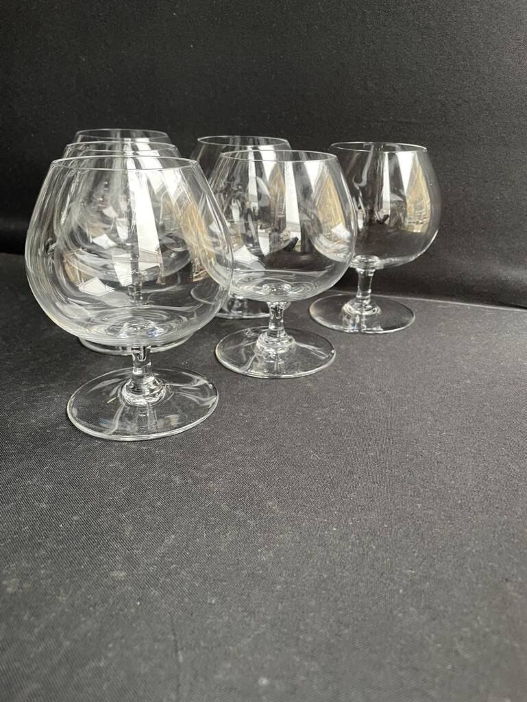 6 Cognac/Armagnac glasses stamped Baccarat Perfection service