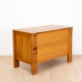 Chest of drawers in elm by Maison Regain, 1980s