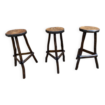 Set de 3 Tabourets de bar restaurant Pub taverne