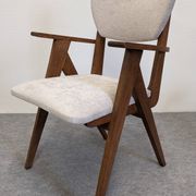 Pair of modernist Scandinavian bridge armchairs in teak, Denmark 1950.