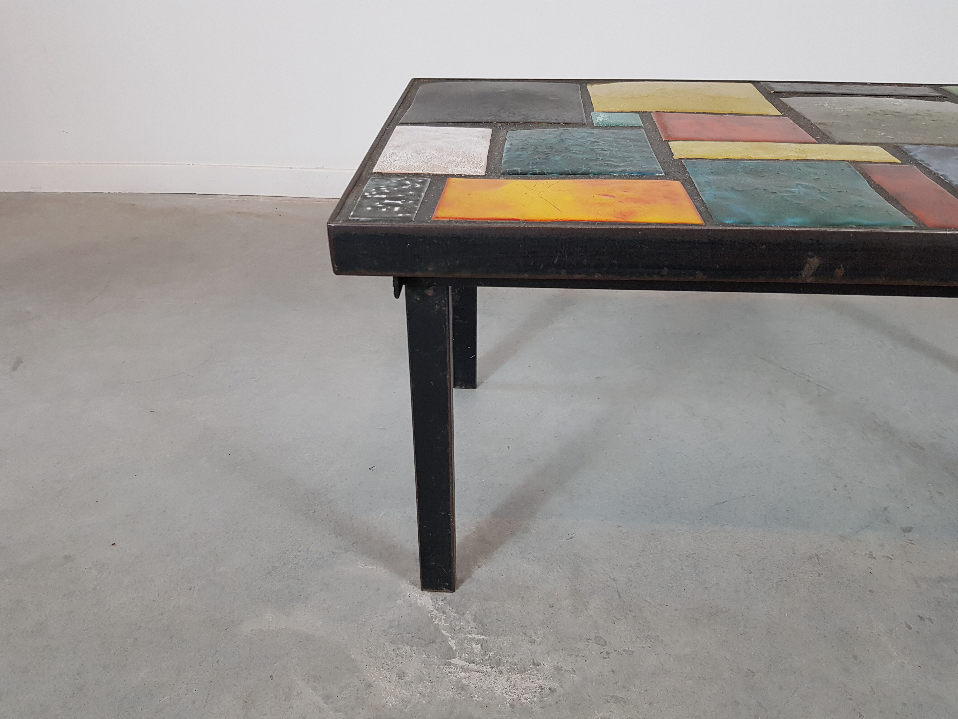 Ceramic base table signed "Princess"