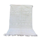 Authentic white Moroccan wool rug size 2/3 m