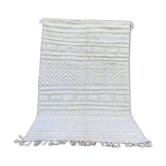 Tapis en laine marocain authentique blanche taille 2/3 m