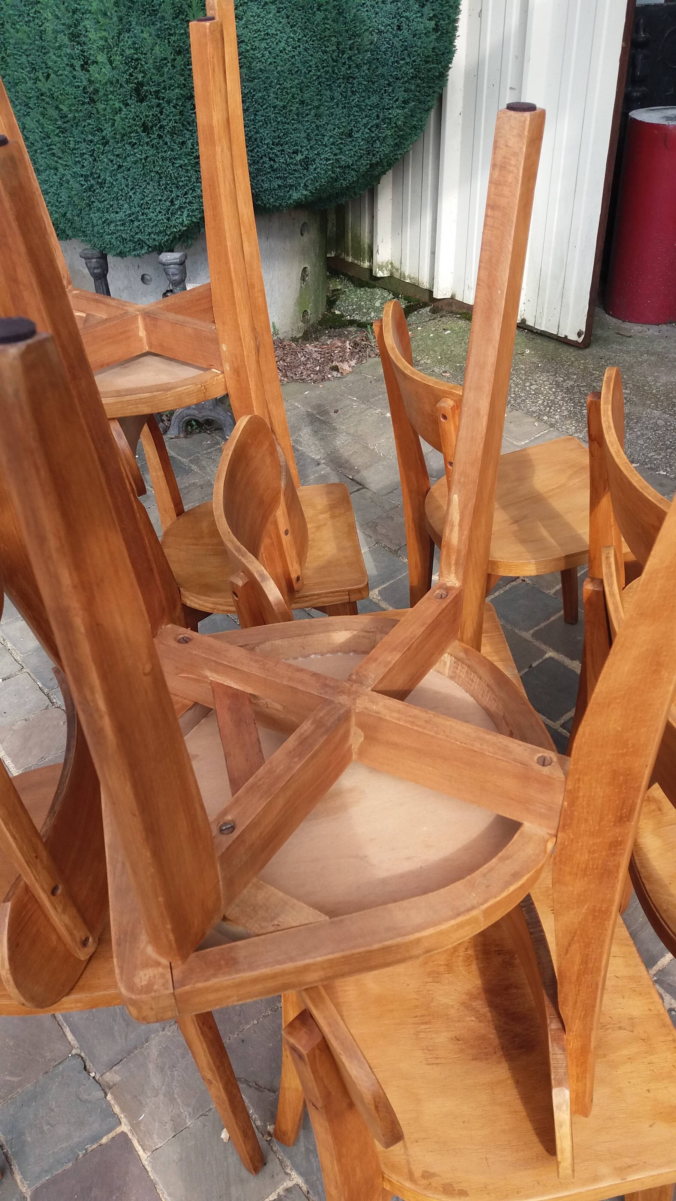 Set of 10 bistro chairs