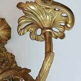 Pair of Regency style gilt bronze wall lights