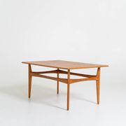 Oak side table by Karl-Erik Ekselius for JOC, Sweden, 1950s