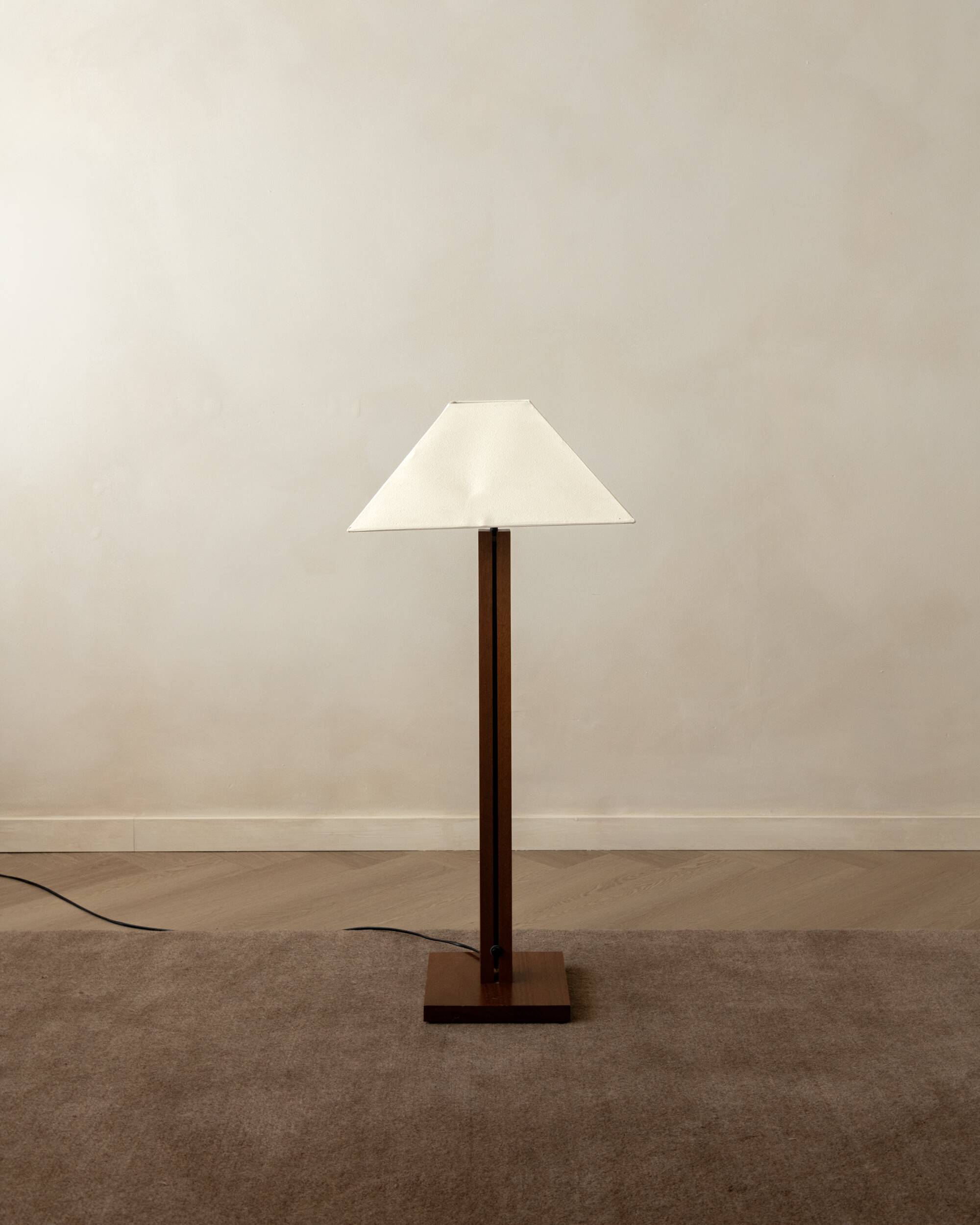 Postmodern Adjustable Wood Floor Lamp by Bellino, 1990s