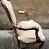 Lot de 2 fauteuils cabriolet de style Louis XV