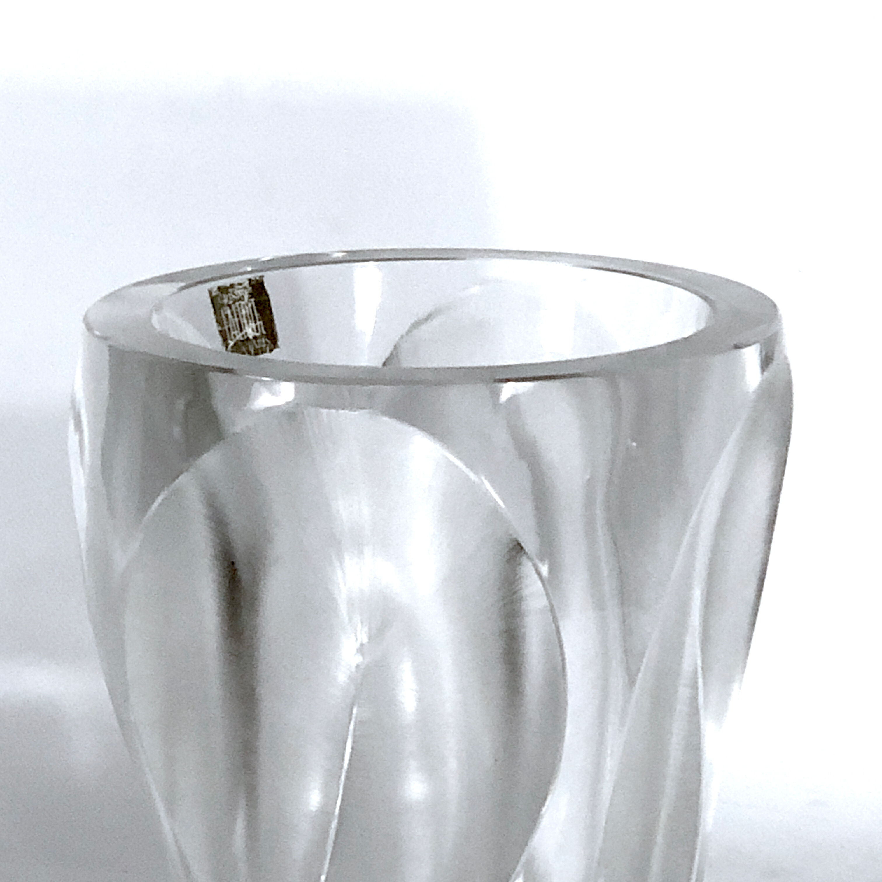 Lalique, Polished and Frosted Crystal Glass model Ingrid from 60s