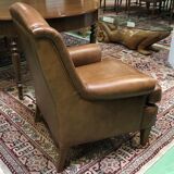 Modern leather lounge armchair
