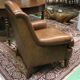 Modern leather lounge armchair