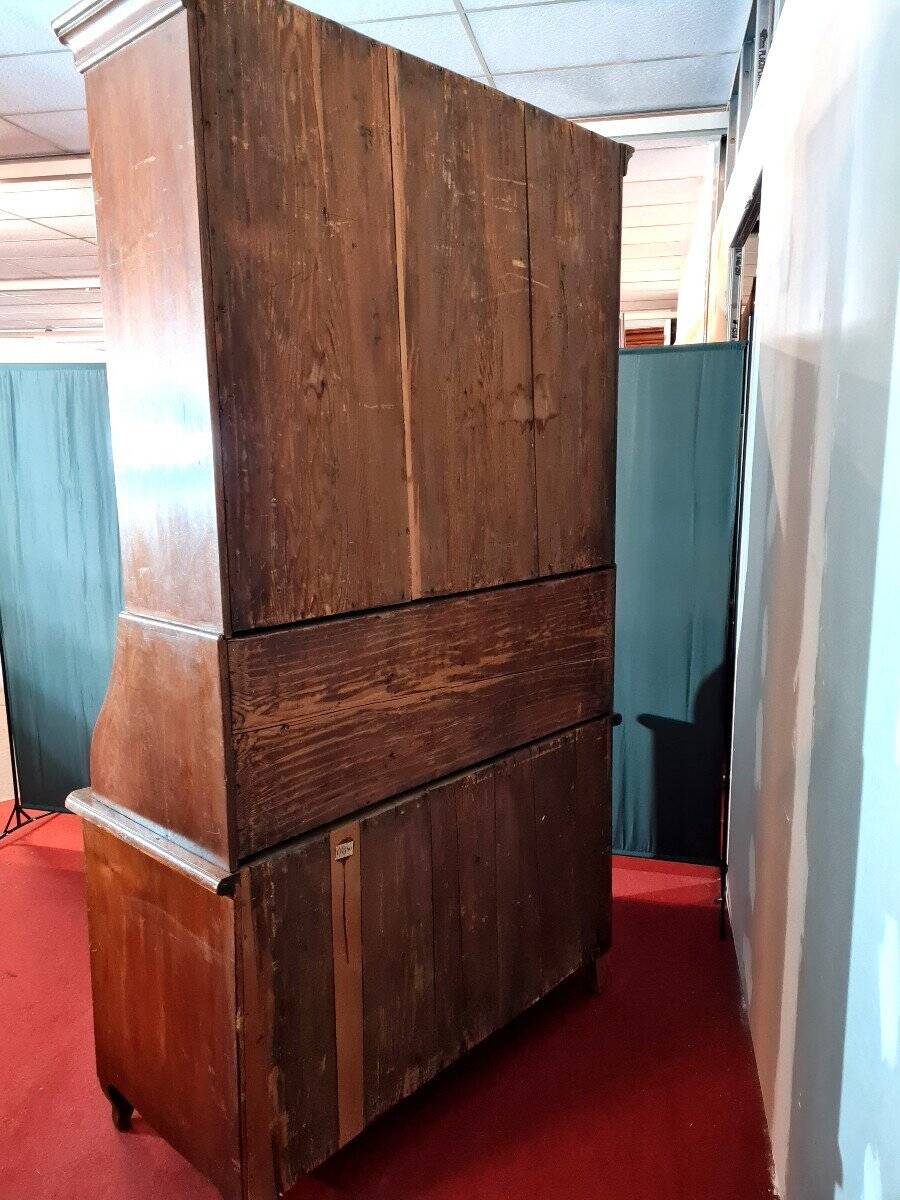 Cabinet Commode Scriban Galbée époque Louis XV En Noyer