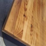 Solid wood coffee table in industrial style