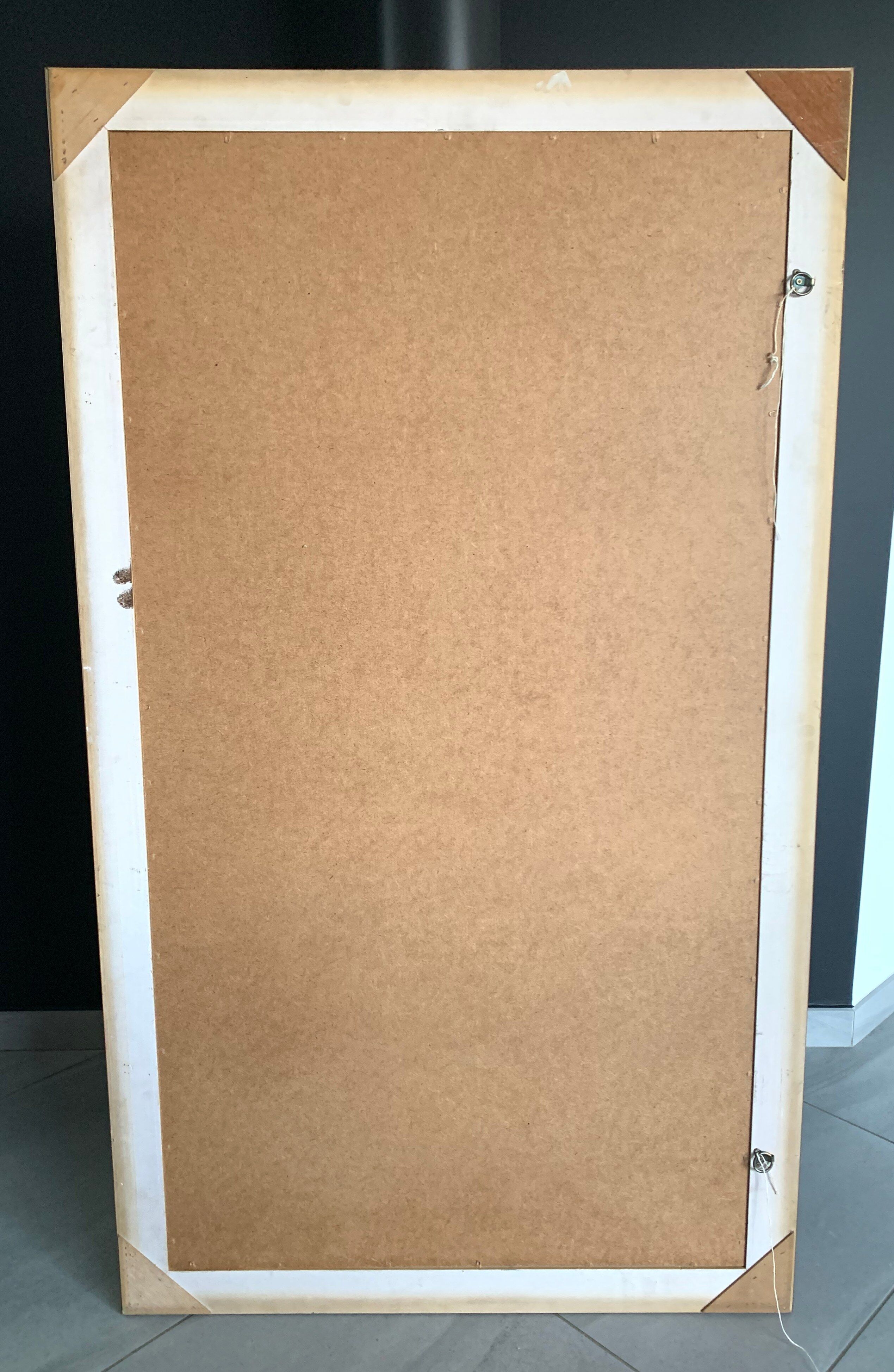 Beveled mirror gilded leaf XXth, 142x82 cm