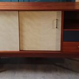 Sideboard with compass feet in wood and formica