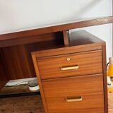 Large oak desk with double pedestal - 1950