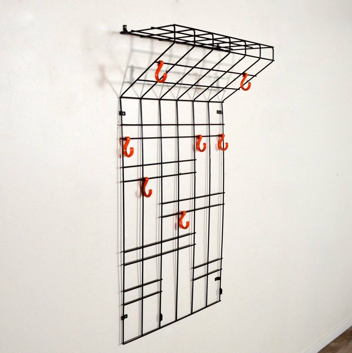 Wire coat rack by Karl Fichtel for Drahtwerke Erlau 1950s