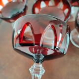 Anciens verres en cristal sur pied coupe à champagne,