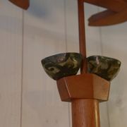 Solid oak wall light by Guillerme and Chambron