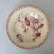Hollow plate red ironstone honeysuckle pattern from Gien pottery