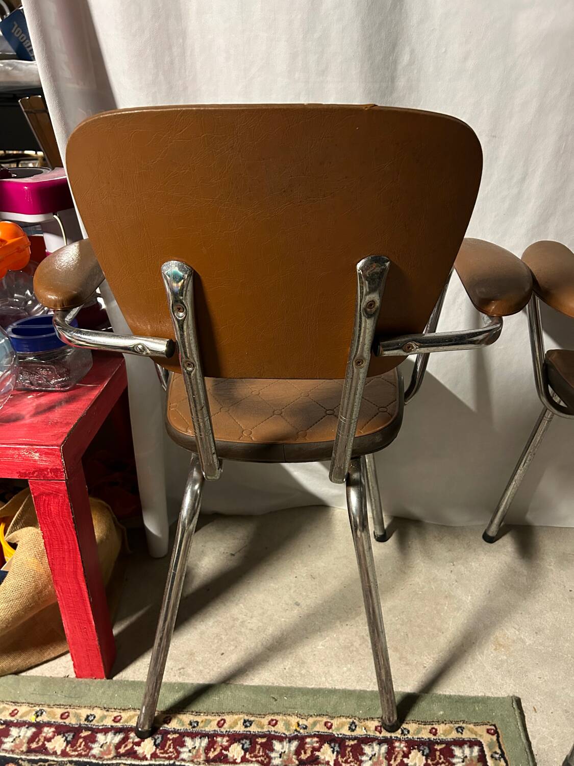Set of 2 vintage skai chairs 60's/70's