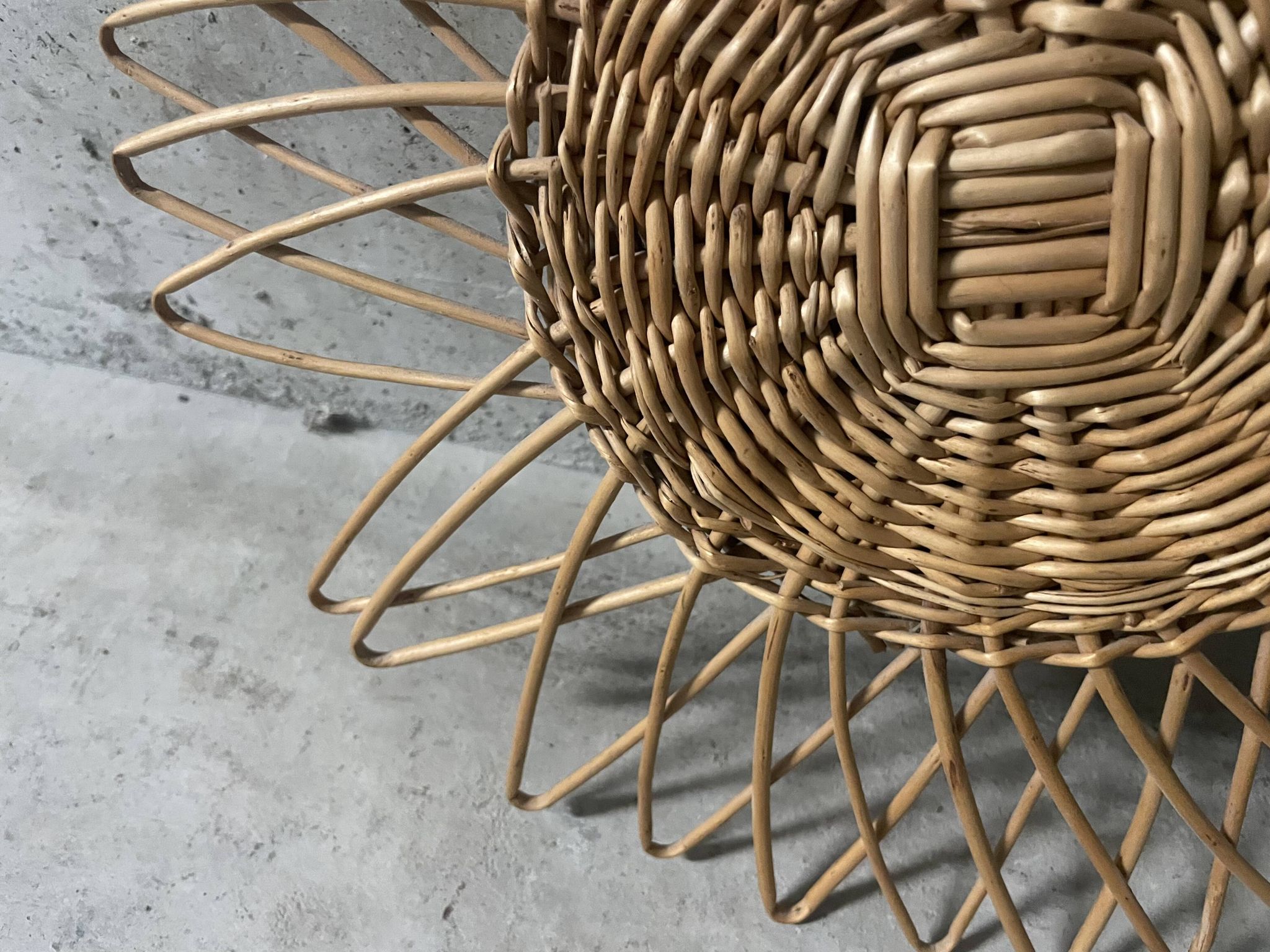 Wicker sun mirror