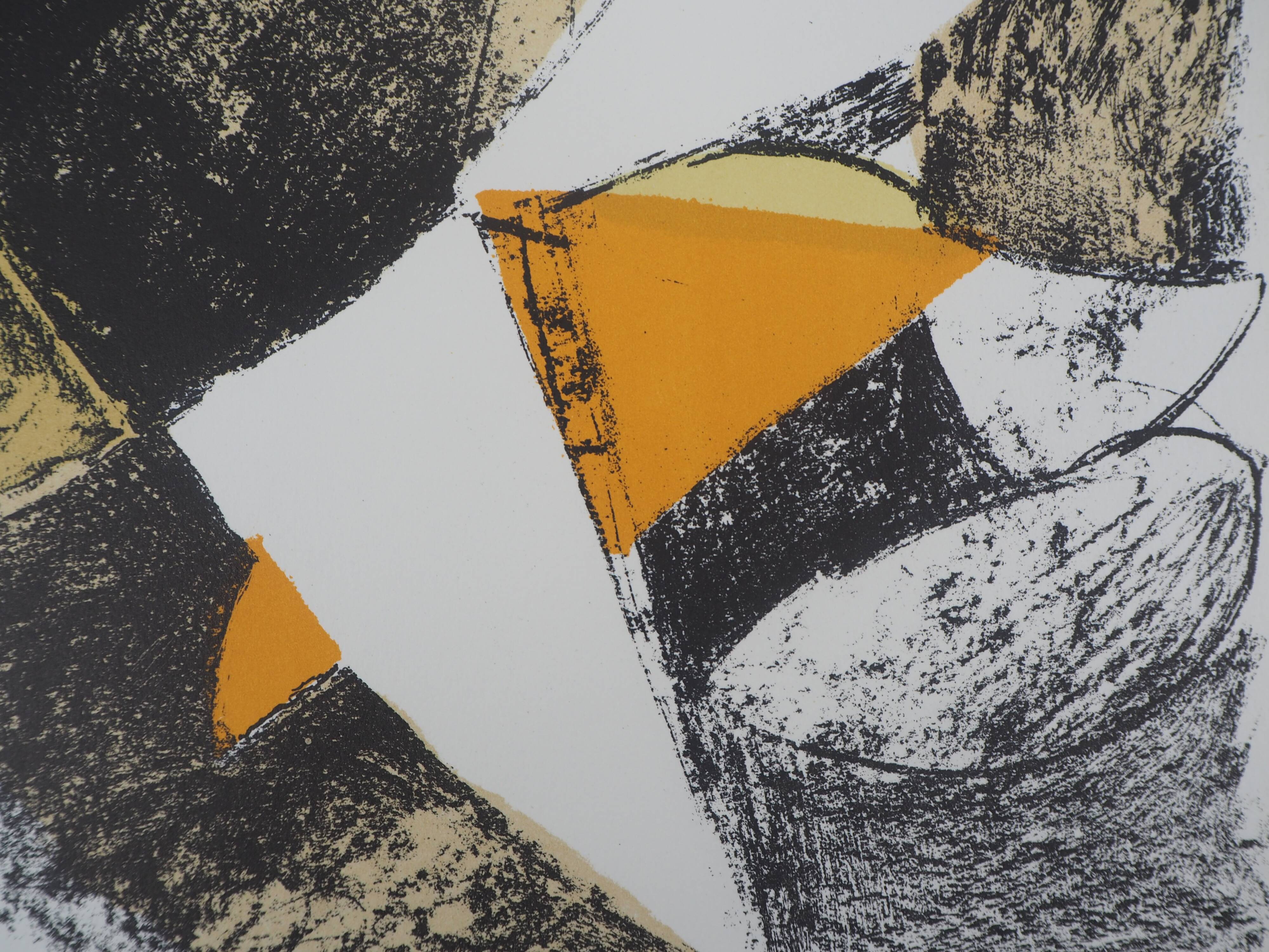 Marino marini: horse and rider - original lithograph