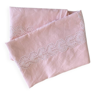 Ghent tablecloth with openwork embroidery - 12 place settings - 240x150 cm - linen threads