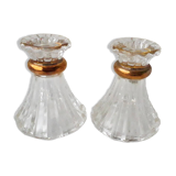 Pair of crystal candlesticks