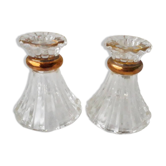 Paire de bougeoirs cristal