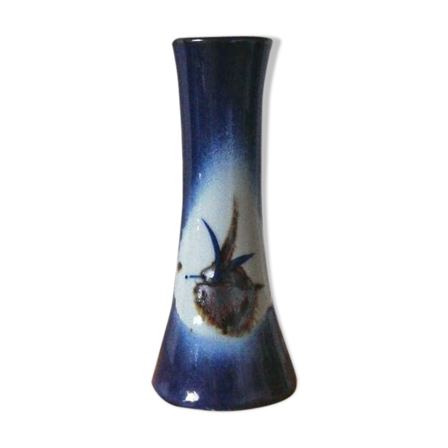 Night blue ceramic soliflore