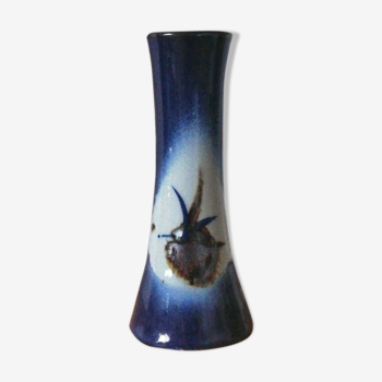 Night blue ceramic soliflore