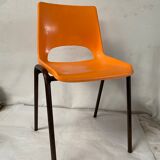 Vintage plastic orange plastic children's chair
