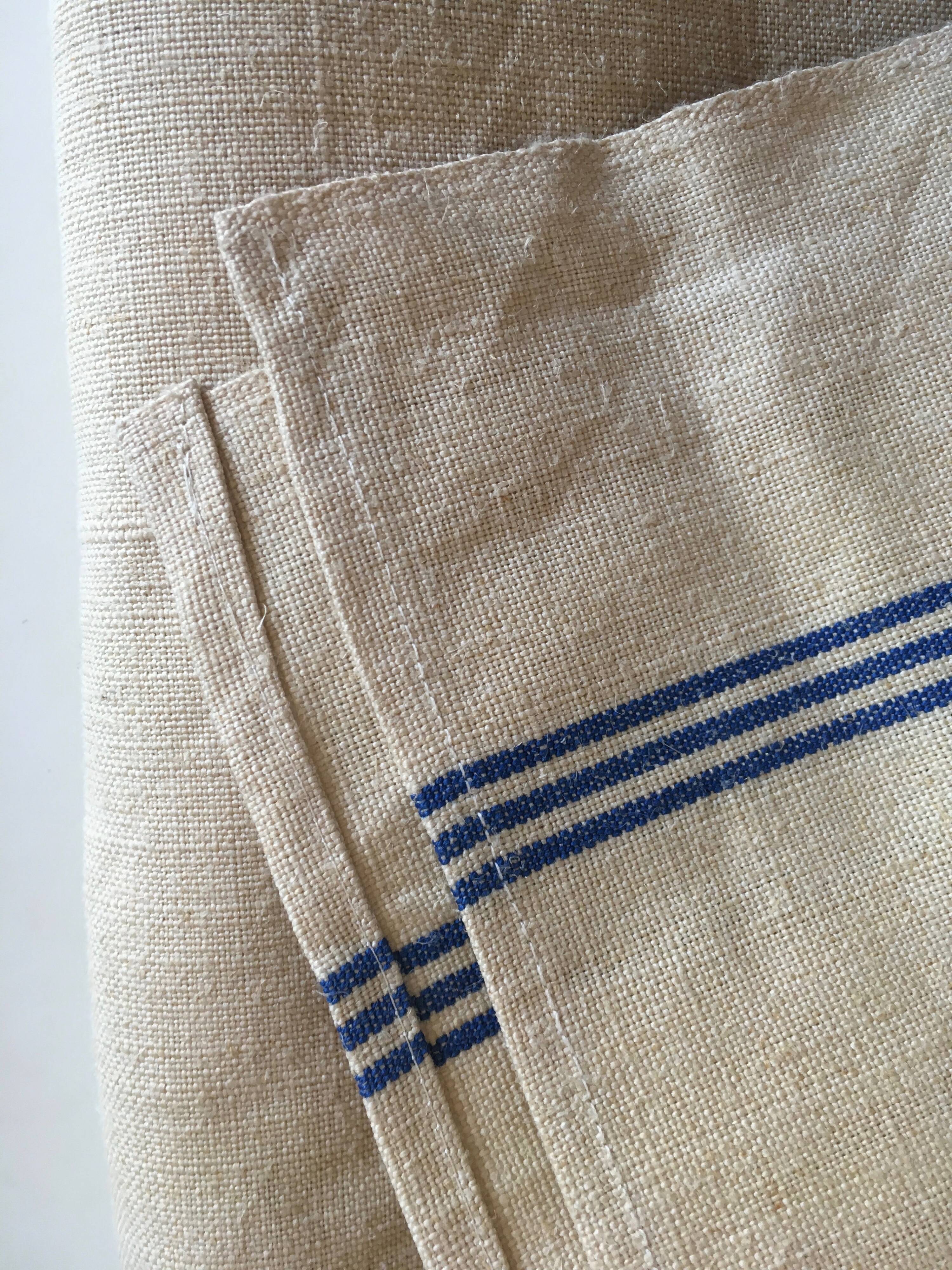 60s blue-bed linen towels