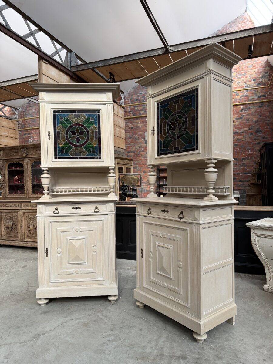 Pair of two-body buffets in solid oak from the early 20th century.
