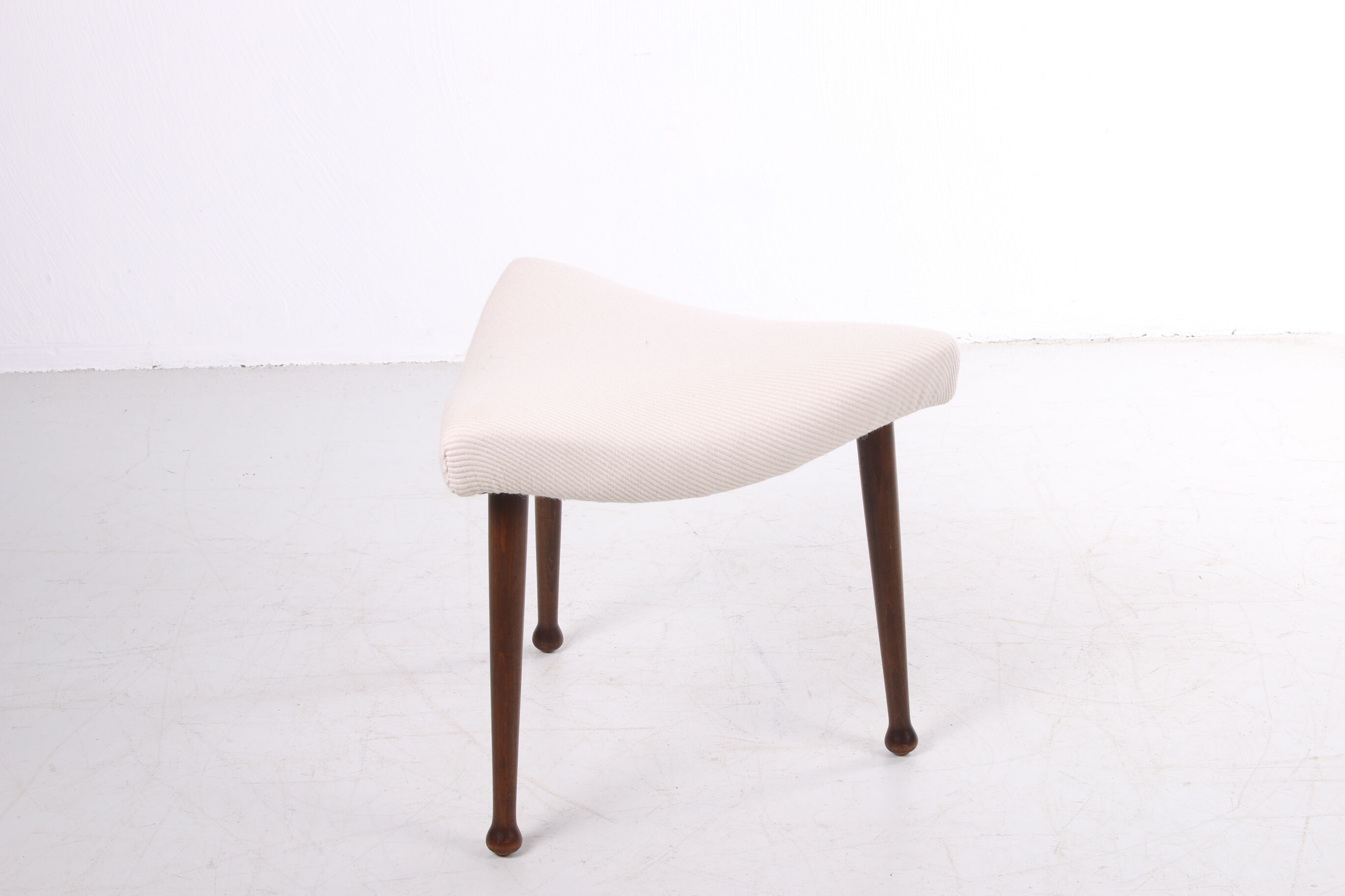 Scandinavian hocker reupholstered design 1960s