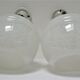 Pair of porcelain sconces brass glass of clchy white art deco