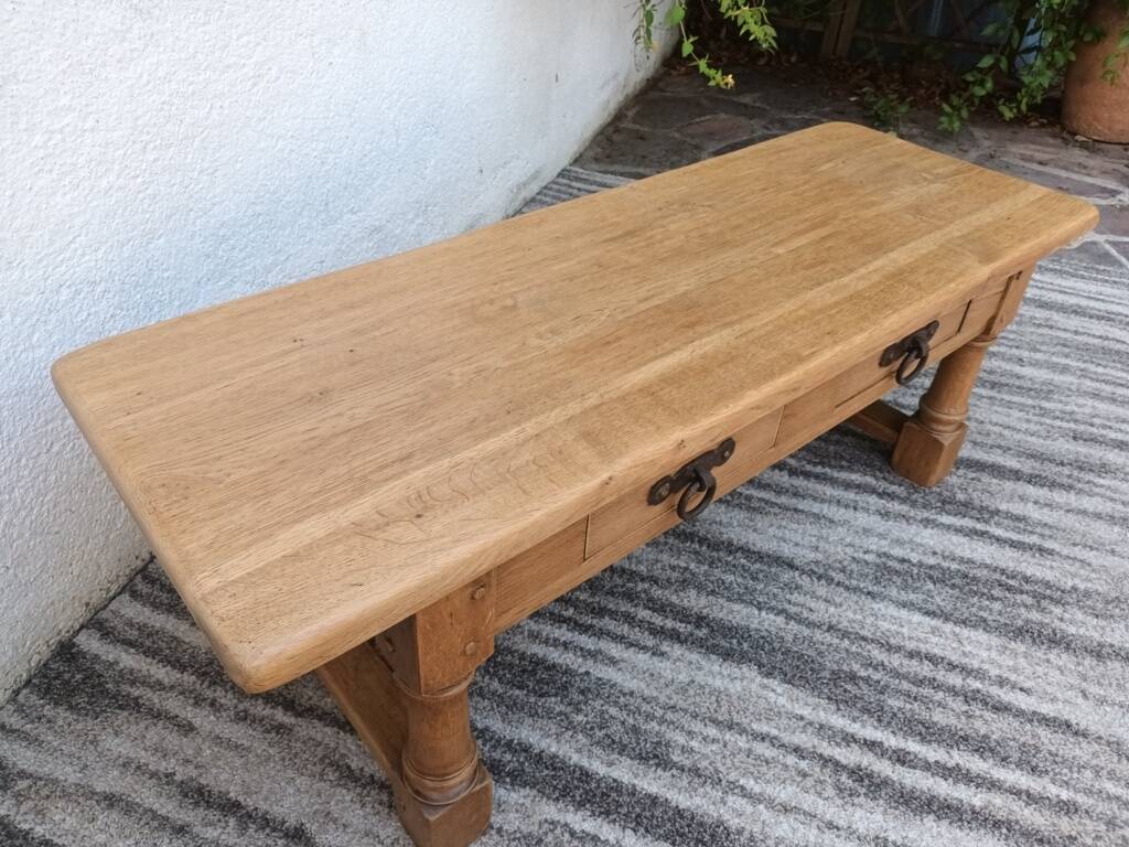 Solid oak farmhouse coffee table