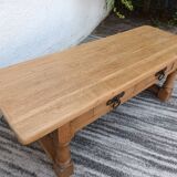 Solid oak farmhouse coffee table